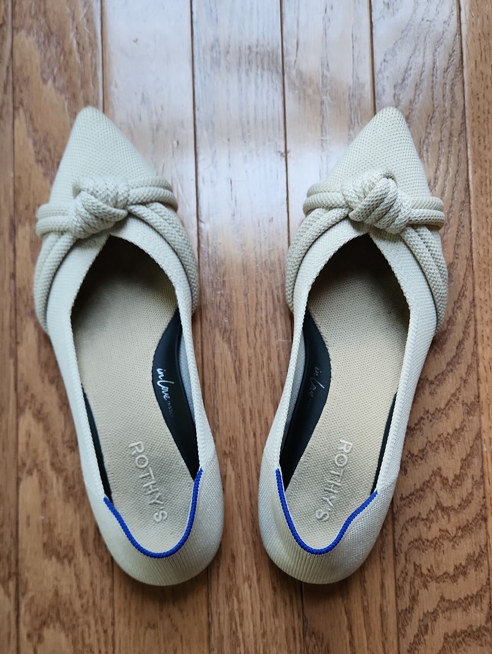 Rothy's The Point 2 Knot Ballet Flats in Beige